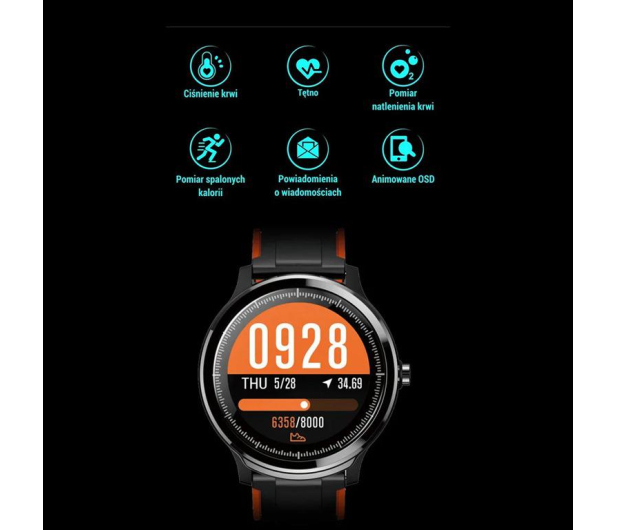 Manta SMARTWATCH MANTA SWT05BP Czarno-Pomarańczowy - 1374458 - zdjęcie 2